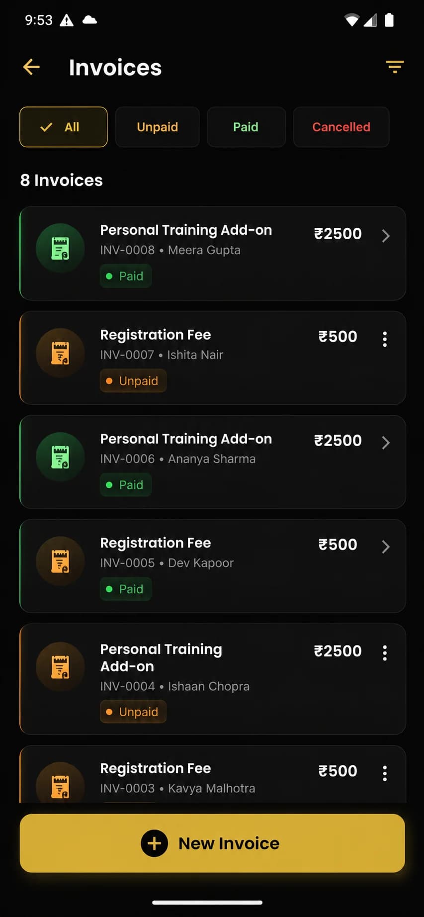 Automatic renewal & fee-due tracking